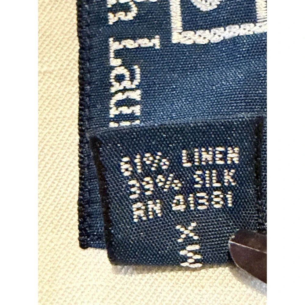 Polo Ralph Lauren Silk Linen Blend Caldwell Loop Collar Long Sleeve Mens Large
